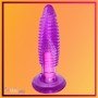 Purple Jelly Anal Vibrating Butt Plug With Suction Cup AD-024