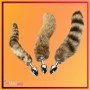 Fox Tail Brown Plated Metal Anal Plugs AD-020