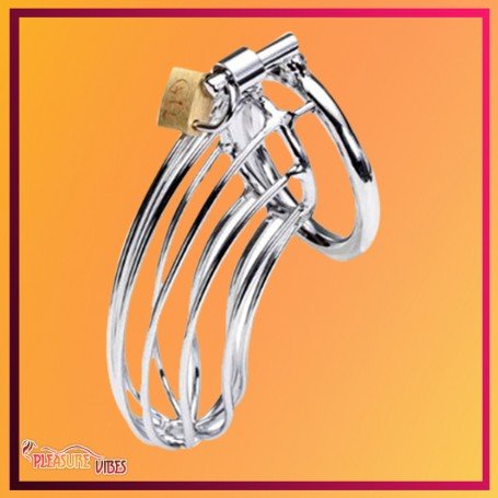 Stainless Steel Iron Wire Male Chastity Lock BDSM-016