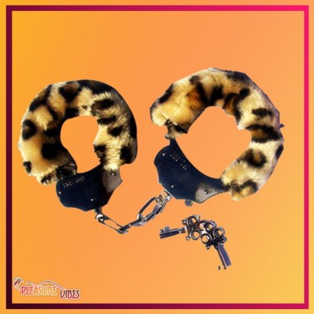 Fetish Fantasy Furry Cuffs in Leopard BDSM-005