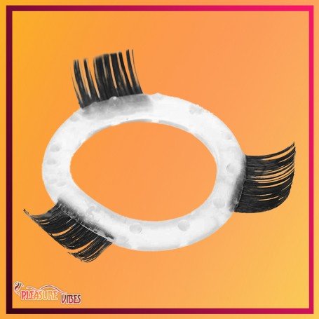Transparent Hair Finger Fun Function Cock Ring CR-009