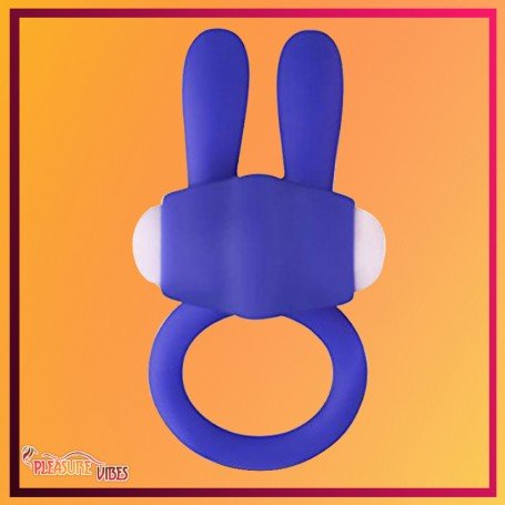Kingfansion Mini Vibrating Rabbit Cock Ring (Blue) CR-017