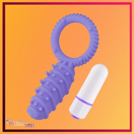 Clitoral Banger Spikes Premium Cockring With Bullet CR-015