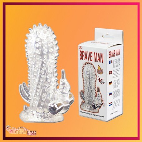 Sheath Rabbit Extender Penis with dots Brave Man PES-020