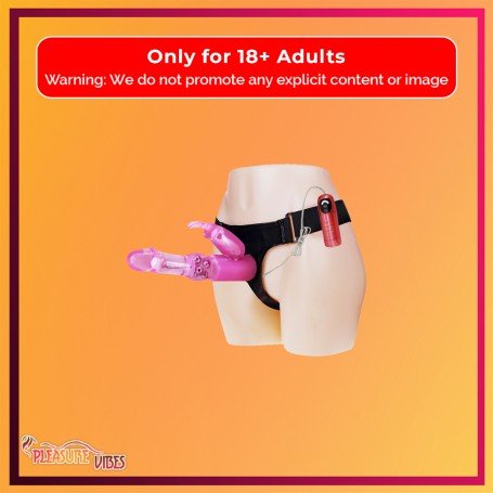 Baile Ultra Harness 7-inch Strap-on with Multi-speed Vibrations SO-033