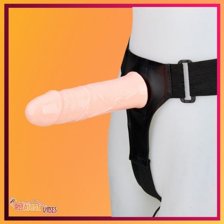 LeLuv 8 Male Hollow Vibrating Strap On SO-016