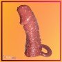 Solid Head Reusable Penis Extension Sleeve chocolate PES-026